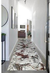 Resim Arbese Kaymaz Taban Halı Koridor Antre Mutfak Yatak Odası Kesme Jel Yolluk Tarçın-1017 