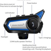 Resim Motosiklet Kask Bluetooth İnterkom Kulaklık, motosiklet intercom BT31(Suya Dayanıklı) 