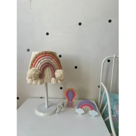 Resim Bebek Çocuk Odası El Yapımı Makrome Abajur Modeli 