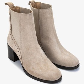 Resim Valmenti Kadın Hakiki Deri Bej Süet Casual Bot 35 5619 Bn Bot Sk24-25 Bej Suet Bej Süet 