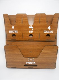 Resim Propikko Ahşap Posta Kutusu Apartman Ortak Posta Faturalık 