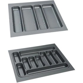 Resim 55/49 Cm 2'li Takım Cekmece Içi Kasıklık Ve Kepçelik Grı 50/40 Cm Kadar Kesılebılır 