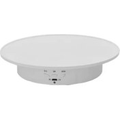 Resim ZSZH Beyaz Baz Beyaz Kadife - Fotoğraf Için 20CM USB Elektrik Döner Döner Ekran Standı(Yurt Dışından) 