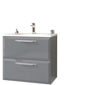 Resim Orka Nuvola 65 Cm Mdf Parlak Gri Banyo Dolabı Takımı Gri 