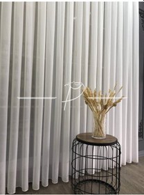 Resim Tül Perde Lüx Krep Tül Ultra Dökümlü Kırık Beyaz 