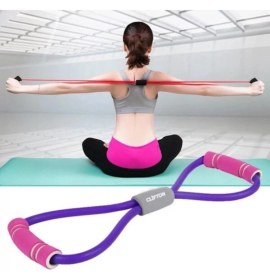 Resim Mor Jimnastik Lastiği, Dayanıklı ve Esnek Egzersiz Aleti 