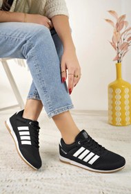 Resim Belisse Liger 7218 Siyah Beyaz Memory Foam Kadın Spor Ayakkabı 