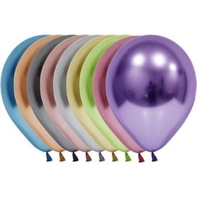 Resim Balonevi Balon 12" Krom Karışık 50 Li 