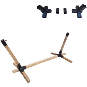 Resim Hamak Elemanları Demir Bağlantı Ayak Ayağı 8x8cm Salıncak Bahçe Siyah 