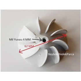 Resim Arzum Uyumlu Pervane Saç Kurutma Pervanesi 9 Kanat Çap 62 Mm Mil Yuvası 