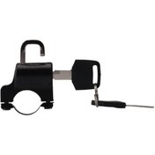 Resim Evrensel Motosiklet Kaskı Kilidi Hırsızlık Önleyici Kask Güvenlik Kilidi Metal 22mm-26mm Siyah, 2 Anahtar Seti İle 
