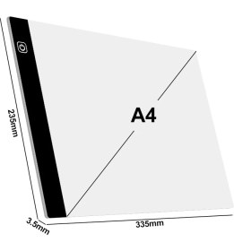 Resim Techtic A4 LED Işıklı(3 Seviye) Çizim Kopyalama Animasyon Portre Dövme Grafik Çizim Tableti 