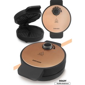 Resim Goldmaster Goldy Rose Gold 1000 Watt Waffle Makinesi 