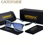 Resim Caterside Retro Kare TAC Lens Gözlükleri - Ultralight TR90 Çerçeve, Şık Mavi ve Siyah Tasarım, Erkekler ve Kadınlar İçin Mükemmel, Tam Paket Set RC005 ile İdeal Hediye, Moda Gözlükler 