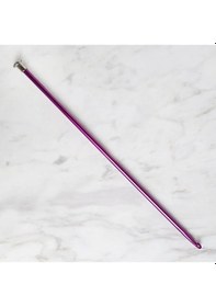 Resim Abarta 5,0mm Renkli Metal Gagalı Örgü Şiş Tunus Tığ 25cm- Mor 1 Adet 