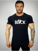 Resim Black İstanbul Black Baskılı Fitness T-shirt 