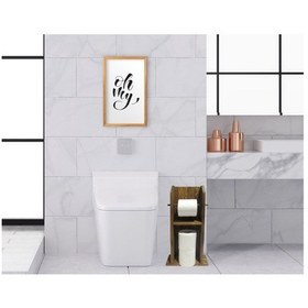 Resim Bk Home Doğal Masif Ahşap Tuvalet Kağıtlığı Ve Dekoratif Retro Ah (551052112) 