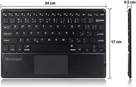Resim Microcase iPad Pro 12.9 2017 Touchpad Bluetooth Klavye 24 cm + Bluetooth Mouse + Tablet Stand AL2766 