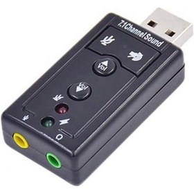 Resim 7.1 USB Ses Kartı Harici Virtual Ses Kartı Siyah 