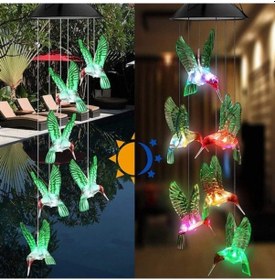 Resim Solar Led Işıklı Kuşlu Bahçe Dekoru 6 Ledli,renkli Işık Diğer 