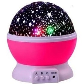 Resim Senon Star Master Dönen Renkli Ay Ve Yıldız Yansıtmalı Pembe 