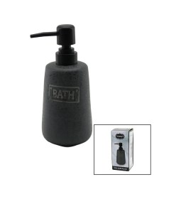 Resim Uzun Antrasit Gri - Mat Desen Seramik Sıvı Sabunluk Kahverengi 