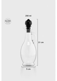 Resim Renga Kibele 250 Ml Siyah Kapaklı Cam Yağlık 151024 Siyah 