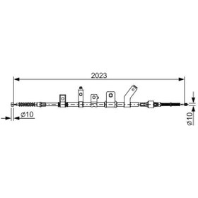 Resim BOSCH 1987482515 El Fren Teli Arka Sol (Mitsubishi : L200 06-14) MN102416 (WH393715) 