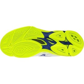 Resim Mizuno Wave Lightning Pro Unisex Voleybol Ayakkabısı Beyaz / Sarı Çok Renkli 