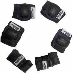 Resim Speq Dizlik Dirseklik Koruma Seti Bisiklet Paten Kaykay L Beden - Siyah 