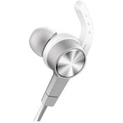 Resim S32 Mıknatıslı v5.0 Kablosuz Mikrofonlu Kulakiçi Spor Bluetooth Kulaklık Gri Beyaz Syrox