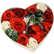 Resim Geeroyoo Kalp Kutulu Romantik Gül Sabunu Çiçeği Hediyesi - Sonsuz Kokulu, Allerji Dostu, Sevgi Semboli Kartlı 