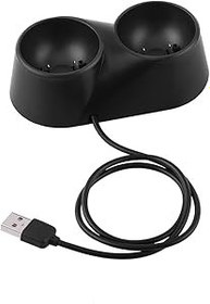 Resim EBTOOLS Çift şarj istasyonu şarj istasyonu standı oyun istasyonu Ps4 Vr uzaktan kumandalar Vr şarj istasyonu mini USB Ps4 M için yer tasarrufu sağlar 