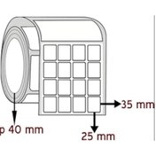 Resim 25x35 Barkod Etiketi Eko Termal Yan Yana 4Lü 2000 Sarım 