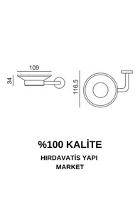 Resim Çelik Banyo Paslanmaz Pirinç Eser Sabunluk 