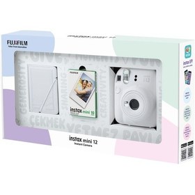 Resim Fujifilm İnstax Mini 12 Fotoğraf Makinesi + 10'Lu Film + 28'Li Mini Albüm Seti 