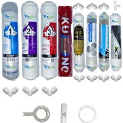 Resim Pemax Water Solutions Kapalı Kasa Su Arıtma STD 8'li Orijinal LG Kuno Mebran B12 Alkali-Şeffaf Mineral-Detox-Gümüş İyon 