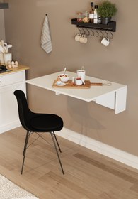 Resim DEKORFİM DF01105B Duvara Monte Pratik Açılır Kapanır Katlanır Masa Mutfak ve Yemek Masası 