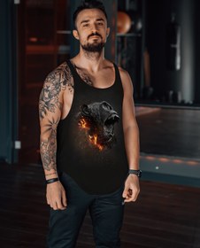 Resim Freeyez Fire Gorilla Gym Fitness Tank Top Sporcu Atleti 