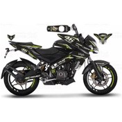Resim Bajaj Pulsar 200 Ns 46 Project Carbon Design Sticker Set Beyaz Ye 