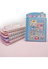 Resim Tatlış Tavşan Ayraçlı A5 Not Defteri 14x18 Cm - Mavi 