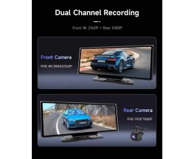 Resim Premium MB-250-2 10 Inç 4K Carplay ve Android Uyumlu Yeni Nesil Ön - Arka Kamera 