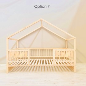 Resim Woodland Montessori House Floor Bed with Storage Space - US Full / Option 7 