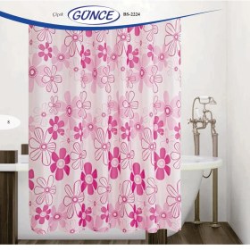 Resim Zethome Banyo Perdesi 2x100x200 Çift Kanat Duş Perdesi Halka Hediyeli Duşakabin Perdesi 2224 
