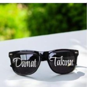 Resim Siyah Parti Gözlüğü 3 Adet Birden Parti Gözlüğü Damat Takımı İçin Gözlük Bekarlığa Veda 