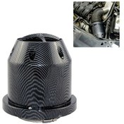 Resim Xh-un005 Araba Evrensel Modifiye Yüksek Akışlı Mantar Kafa Stili 76mm Hava Filtresi İçin Emme Filtresi Karbon Fiber Siyah 