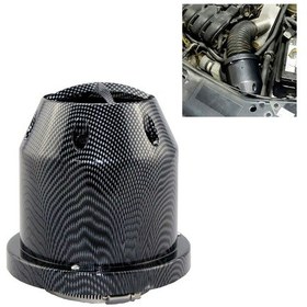 Resim Xh-un005 Araba Evrensel Modifiye Yüksek Akışlı Mantar Kafa Stili 76mm Hava Filtresi İçin Emme Filtresi Karbon Fiber Siyah 