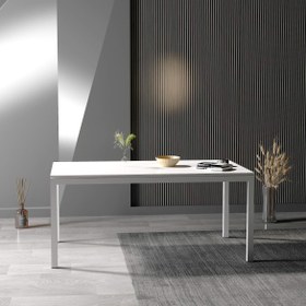 Resim Melan Yemek Masası & Toplantı Masası - Beyaz / L 