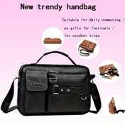 Resim Profesyonel Postacı Çantası - Fermuarlı Omuz Çantası/Çapraz Askılı Çanta, Ön Kapaklı, Belgeler, Laptop, İş Toplantıları, Seyahat için Geniş İç Hacim - Dayanıklı Sentetik -benzeri Malzeme - Erkekler ve Kadınlar için Unisex İş Çantası (Siyah) - Ofis, İş Gidiş Gelişi, Resmi Etkinlikler, Seyahat Aksesuarı için İdeal, Şık Tasarım, Sağlam Yapı, Kurumsal Aksesuar 