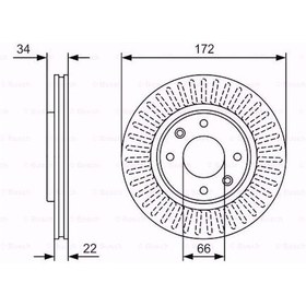 Resim Peugeot 2008 1.2 Thp 110 2013-2020 Bosch Ön Fren Diski N11.2873 